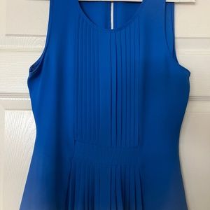 Ann Taylor Sleeveless Pleated Top Pull Over